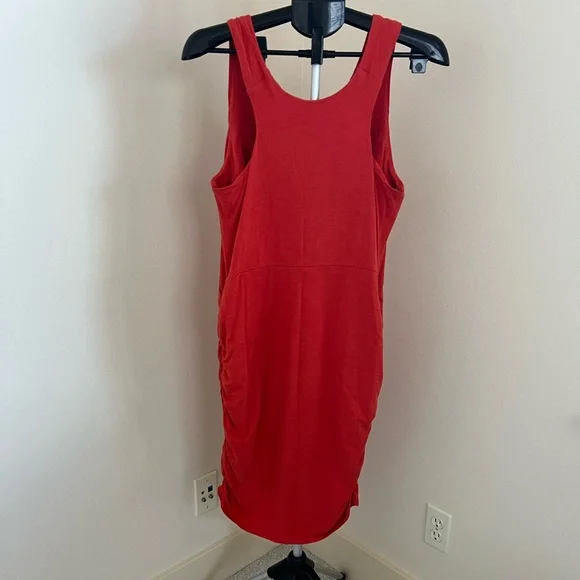 Athleta Vibrant Red Dress- Size L - Picture 4 of 5
